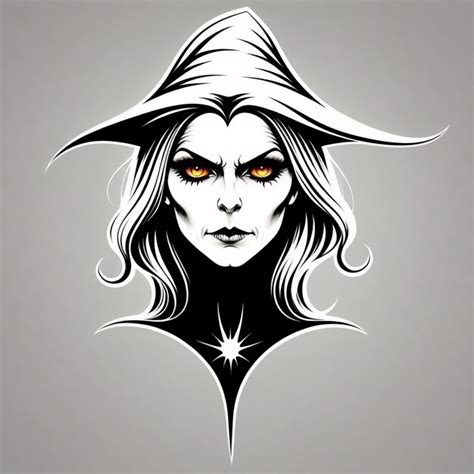 Premium Photo | Vector witch head vector clip art illustration