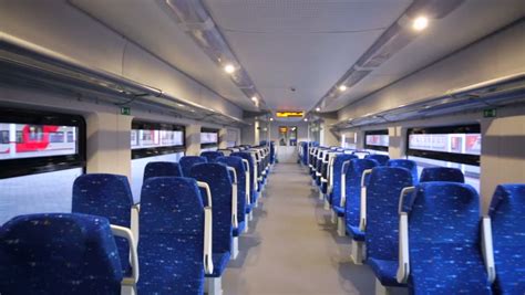 Seoul, South Korea - Nov 16, 2011: Interior Of A KTX High-speed Train Travelling At 300km/hr ...