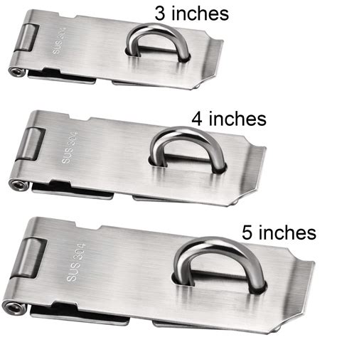 ZOENHOU 6 PCS 3-Inch Security Padlock Hasp and Staples, Heavy Duty ...