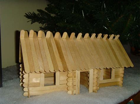 Craft Stick Log Cabin - Instructables