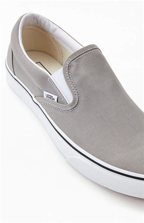 Vans Gray Classic Slip-On Shoes | PacSun