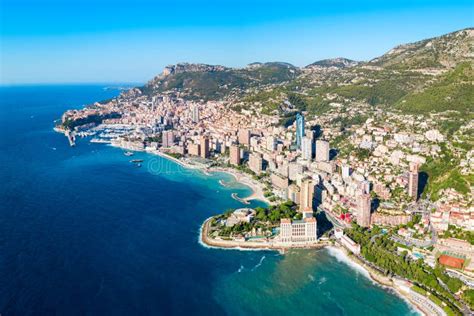 Monte Carlo, Monaco Aerial View Stock Photo - Image of landscape, blue: 137140740