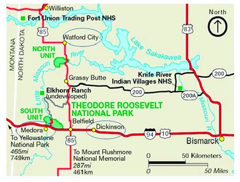 Theodore Roosevelt National Park Map [24]. | Download Scientific Diagram