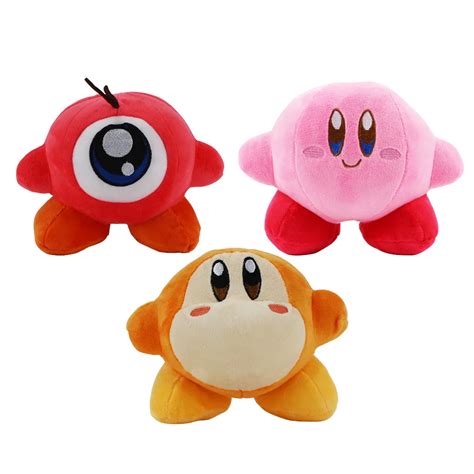 13 18cm Cartoon Kirby Plush Toy Dolls Hot kawaii Pink Red Yellow Kirby Star Stuffed Soft Doll ...