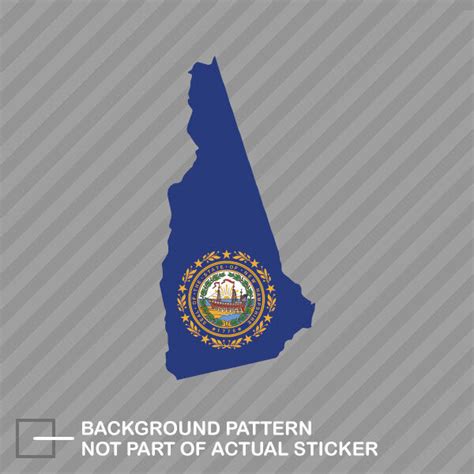 New Hampshire State Shaped Flag Sticker Decal Vinyl NH | eBay