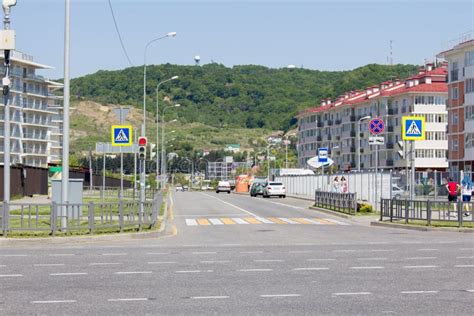 Street in Sochi 2018 editorial stock photo. Image of center - 115385513