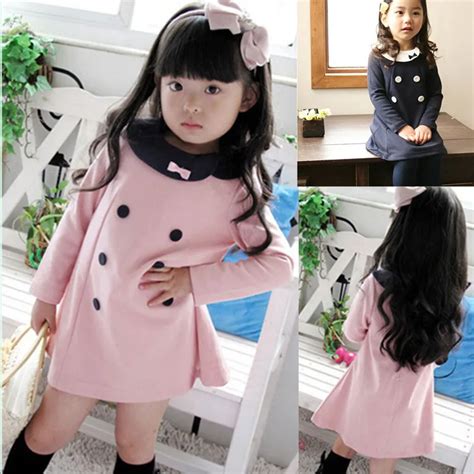 1 7 Year Autumn Casual Girl Dress Toddler New Kids Clothes Long Sleeve Children Clothing ...