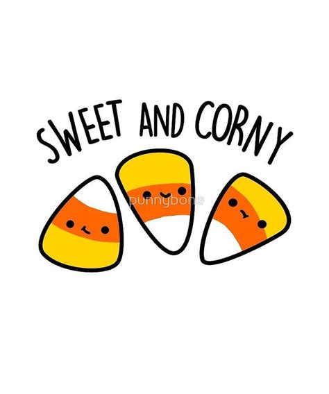 Cute Candy Corn Halloween Pun Sticker by punnybone | Funny puns, Cute puns, Cheesy puns