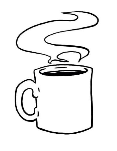 Coffee mug coloring page