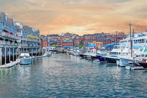 South Portland Harbor Maine Sunset Photograph by Joe Granita