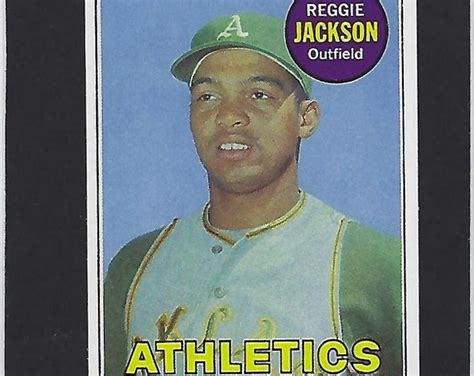 1969 Reggie Jackson Rookie Card Topps 280 Reprint Athletics - Etsy