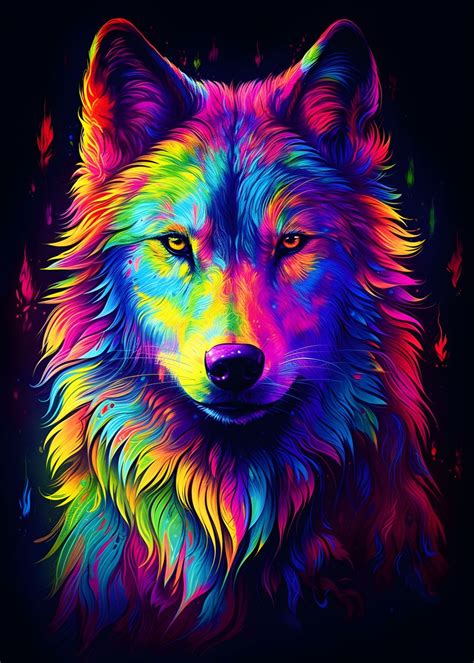 Neon Wolf Wallpaper