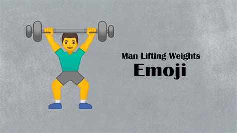 🏋️‍♂️ Man Lifting Weights Emoji - ️Copy And Paste 📋 - Heatfeed