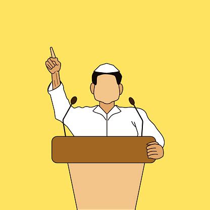 Indian Politician On Election Campaign Illustration In Vector Image Stock Illustration ...