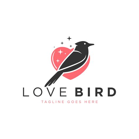 love bird vector logo design 12715382 Vector Art at Vecteezy