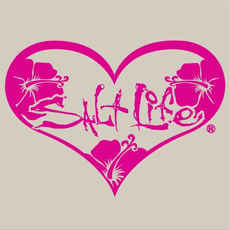 Salt Life Heart Decal | Salt life decals, Salt life stickers, Heart decals