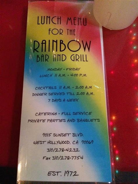 It's Fun 4 Me!: Hollywood, California: Rainbow Bar & Grill