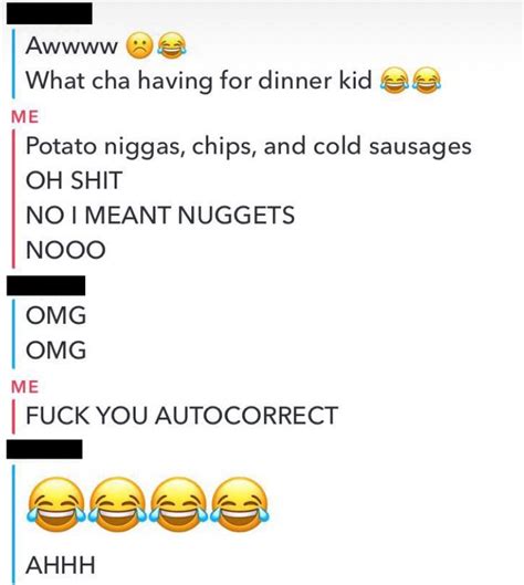 Old snapchat conversation gone wrong when autocorrect intervenes.. : AccidentalRacism