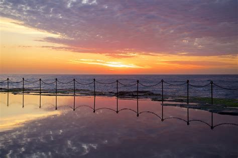 Purple Bogey Sunrise - The Bogey Hole Newcastle NSW Australia