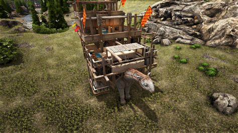 Ark, paracer platform base, trader, nomadic tribe, Platform base design | Ark survival evolved ...