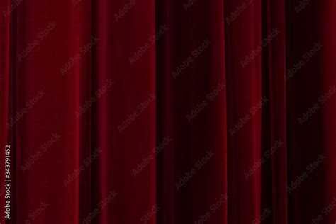 Theatrical dark red velvet curtain. Texture background for design ...