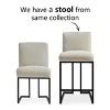 Set Of 2 Mason Modern Dining Chairs With Black Metal Sled Base Beige ...