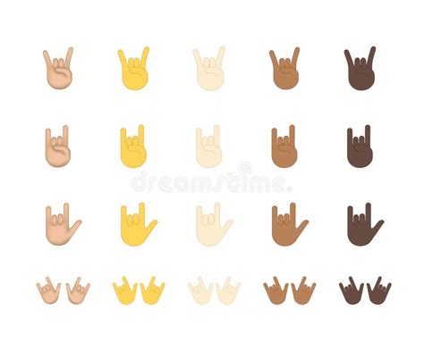 Rock gesture vector emoji stock vector. Illustration of emoji - 84097173