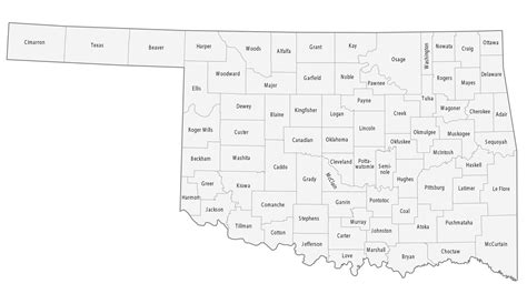 Map of Oklahoma - Cities and Roads - GIS Geography