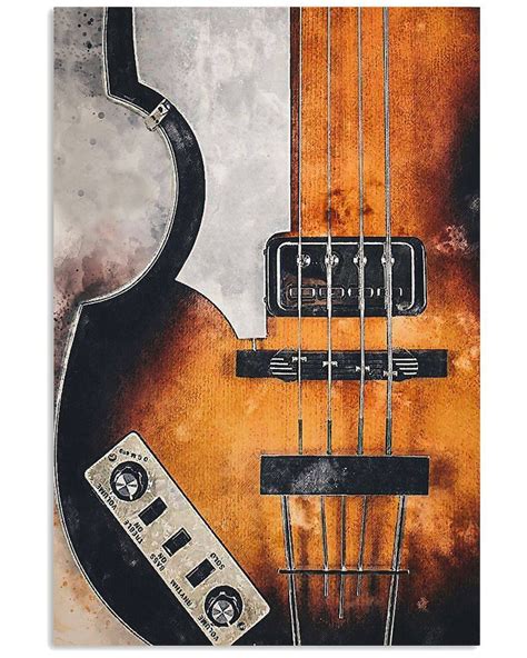 Art Strings Bass Guitar Framed Canvas Photo Print Wall Art | Etsy