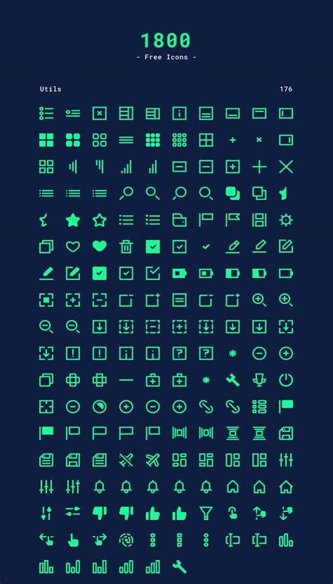 1800 Free Minimal Icons Pack (AI, PSD, SVG)