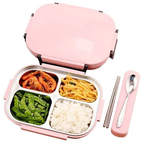 Portable Leak-proof Lunch Box School Office Picnic 304 Stainless Steel Bento Box | Insulated ...