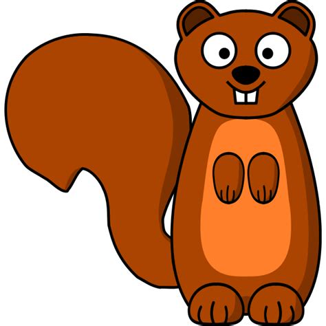 Squirrel cartoon clip art | Free SVG