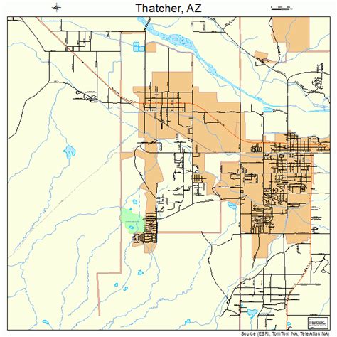 Thatcher Arizona Street Map 0473420