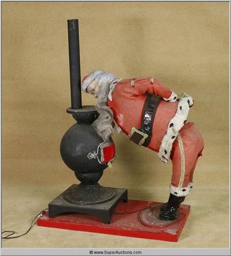 Christmas Life Size Animatronics Santa with Coal Heater