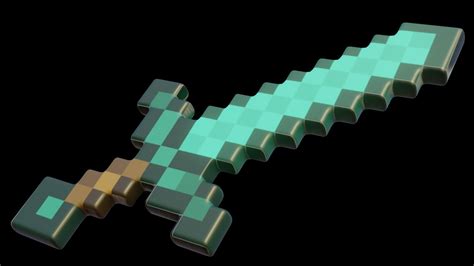 Minecraft Printable Sword 3D model 3D printable | CGTrader