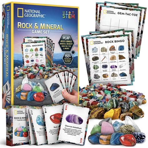 Buy NATIONAL GEOGRAPHIC Rock Bingo Game - Play Mineral Memory, Gemstone ...