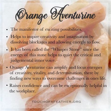 Orange Aventurine - | Spiritual crystals, Meditation crystals, Crystals healing properties