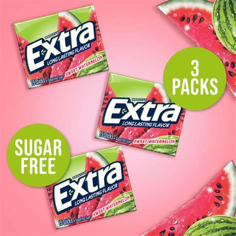 EXTRA Sweet Watermelon Sugarfree Gum, 3-Pack | EXTRA®