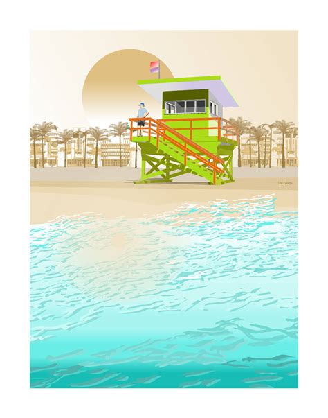 Lifeguard Station Blue Surf – LexGeorge.com