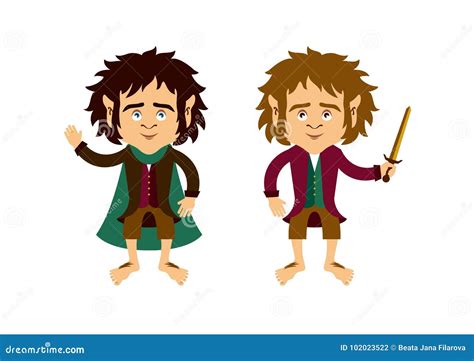 Hobbit Cartoon Character Vector | CartoonDealer.com #100122963