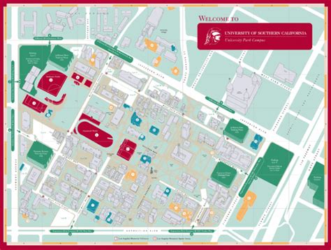 University of Southern California Campus Map - University Park Los ...