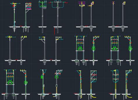 Electric Pole – Free CAD Block And AutoCAD Drawing