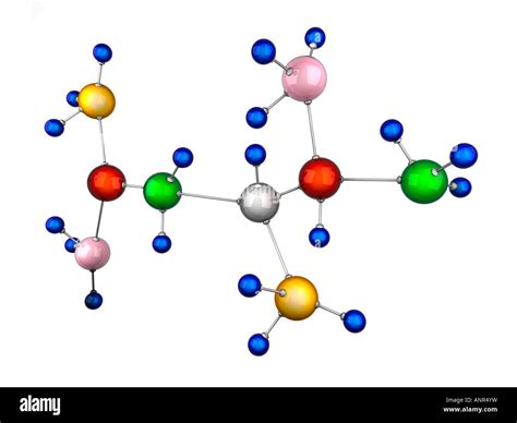 Chemical formula complex molecule model Stock Photo: 15584460 - Alamy