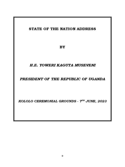 State of The Nation Address 2023 | PDF | Agriculture | Electricity ...