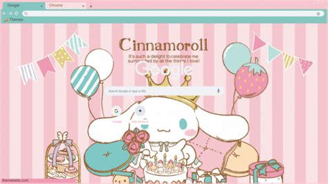 Cinnamoroll Birthday Chrome Theme - ThemeBeta