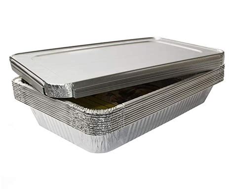 eHomeA2Z (10 Pack) Heavy Duty Full Size Disposable Aluminum Foil Steam Table Pans With Foil Lids ...