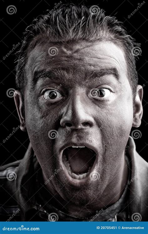 Scared Man Screaming stock image. Image of amazemant - 20705451