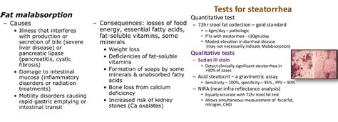 Fat Malabsorption - Causes and Evaluation.