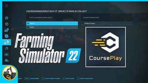 FS22 Courseplay 7 Tutorial | Load, Save, Clear Course - YouTube
