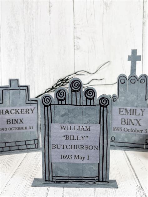 Hocus Pocus Tombstone Craft {Free Printable} - Play Party Plan